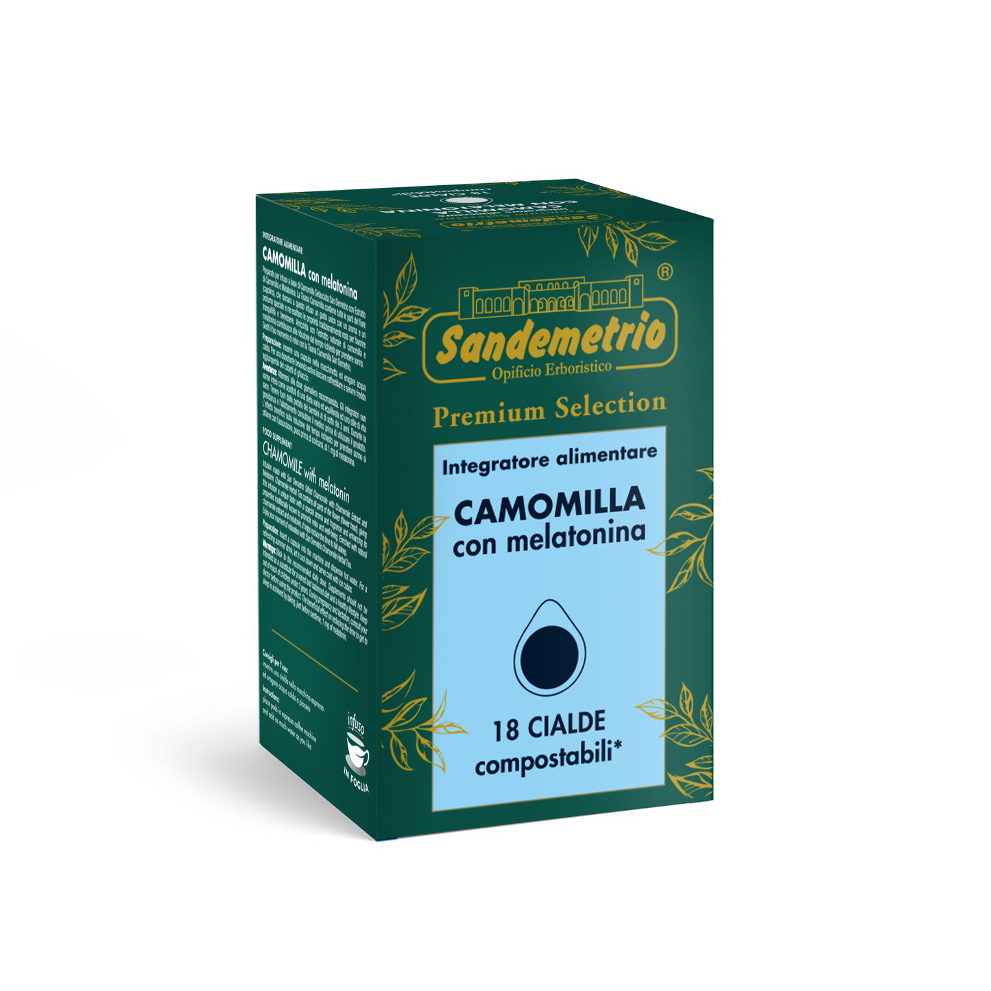 Cialde Tisana Camomilla con Melatonina Sandemetrio– 18 Cialde ESE44