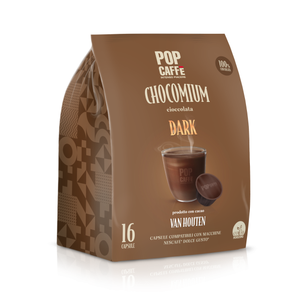 Chocomium cioccolata Dark – 48 Capsule Compatibili Dolce Gusto® | Pop e Gusto