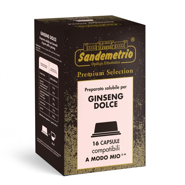 Ginseng Dolce solubile– 16 Capsule Compatibili A Modo Mio® | Sandemetrio