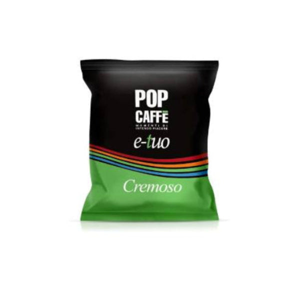 Pop Caffè Capsule E-Tuo; Miscela Cremoso 100 Capsule compatibili;Coop Fiorfiore ,Lui Espresso e Aroma Vero